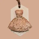 Suspension en platre robe marron.webp