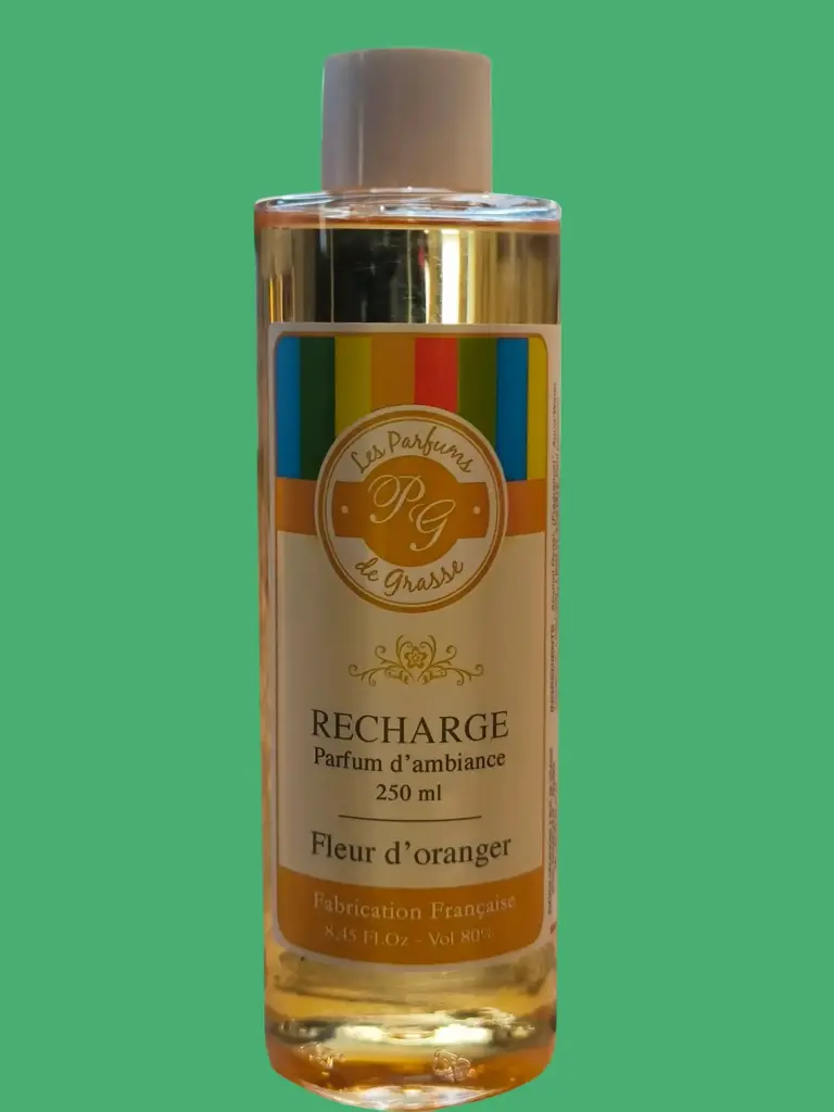 Parfum d'Ambiance-Recharge diffuseur 250 ml - Fleur d'oranger "OFFERT un diffuseur par capillarité" (voir photo) fin de série