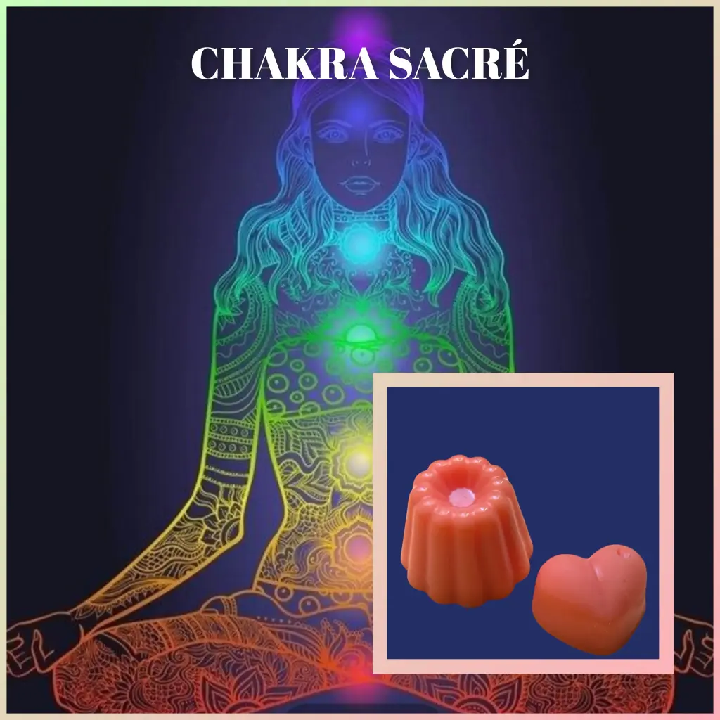 Fondant parfumé Chakra N°2 "Sacré" couleur orange avec les parfums Ylang Ylang, Vétiver. (petit 6 gr, Ylang Ylang)
